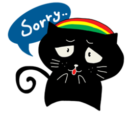 Cat hipster sticker #7406503