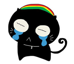 Cat hipster sticker #7406504