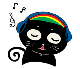 Cat hipster sticker #7406506