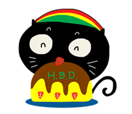 Cat hipster sticker #7406507