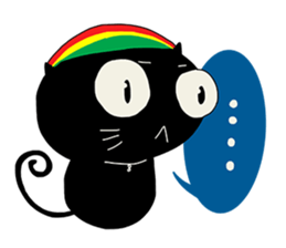 Cat hipster sticker #7406508