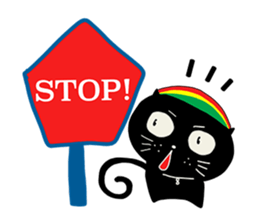 Cat hipster sticker #7406509