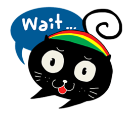 Cat hipster sticker #7406510