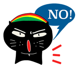 Cat hipster sticker #7406512