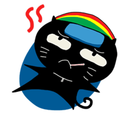 Cat hipster sticker #7406513