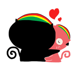 Cat hipster sticker #7406515