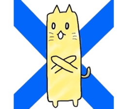 Lengthwise Cat sticker #7408998