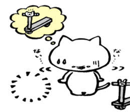 Unfortunate cat and alien rabbit sticker #7409483