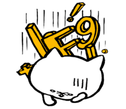 Unfortunate cat and alien rabbit sticker #7409504