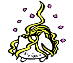 Unfortunate cat and alien rabbit sticker #7409512