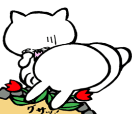 Unfortunate cat and alien rabbit sticker #7409513