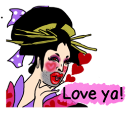 Japanese Oiran gay sticker sticker #7410103