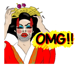 Japanese Oiran gay sticker sticker #7410107