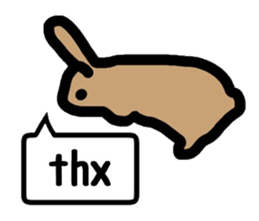 Easily drawn rabbit sticker #7410278