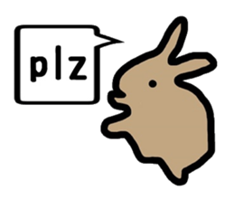 Easily drawn rabbit sticker #7410279