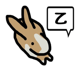 Easily drawn rabbit sticker #7410282