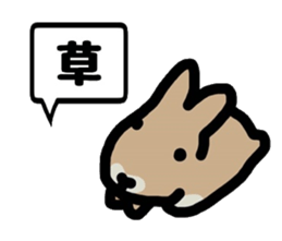 Easily drawn rabbit sticker #7410287