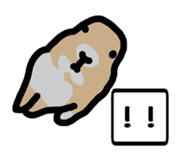 Easily drawn rabbit sticker #7410288