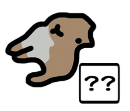 Easily drawn rabbit sticker #7410289