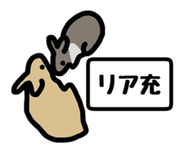 Easily drawn rabbit sticker #7410294