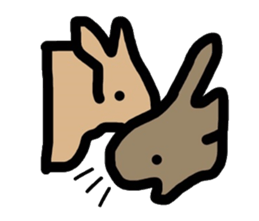 Easily drawn rabbit sticker #7410295