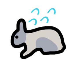 Easily drawn rabbit sticker #7410297
