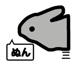 Easily drawn rabbit sticker #7410298