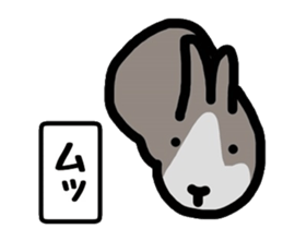 Easily drawn rabbit sticker #7410299