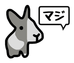 Easily drawn rabbit sticker #7410303