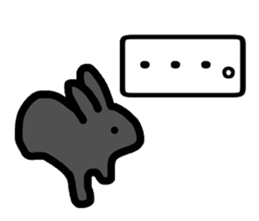 Easily drawn rabbit sticker #7410306
