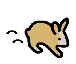 Easily drawn rabbit sticker #7410312