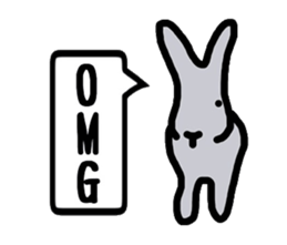 Easily drawn rabbit sticker #7410313