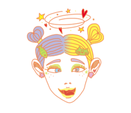 Dofens / Colorfull girls sticker #7412047