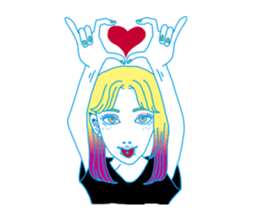 Dofens / Colorfull girls sticker #7412064