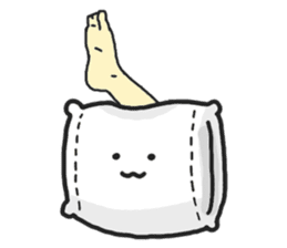 Underleg pillow & his bed friends sticker #7412356