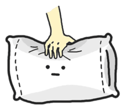 Underleg pillow & his bed friends sticker #7412357