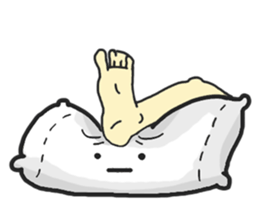 Underleg pillow & his bed friends sticker #7412359