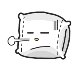 Underleg pillow & his bed friends sticker #7412360