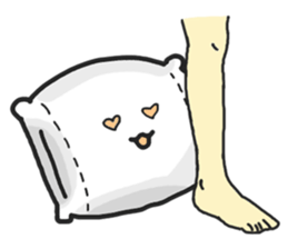 Underleg pillow & his bed friends sticker #7412361