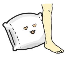 Underleg pillow & his bed friends sticker #7412361