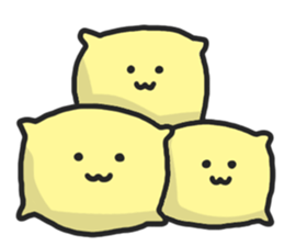 Underleg pillow & his bed friends sticker #7412364