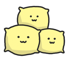 Underleg pillow & his bed friends sticker #7412364