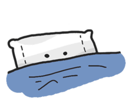 Underleg pillow & his bed friends sticker #7412366