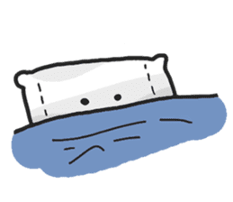 Underleg pillow & his bed friends sticker #7412366