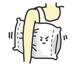 Underleg pillow & his bed friends sticker #7412372