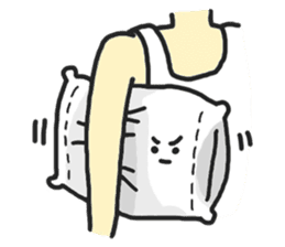 Underleg pillow & his bed friends sticker #7412372