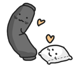 Underleg pillow & his bed friends sticker #7412378