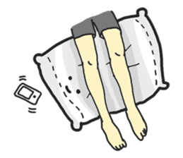 Underleg pillow & his bed friends sticker #7412381