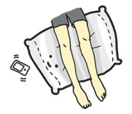 Underleg pillow & his bed friends sticker #7412381