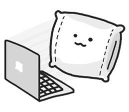 Underleg pillow & his bed friends sticker #7412382